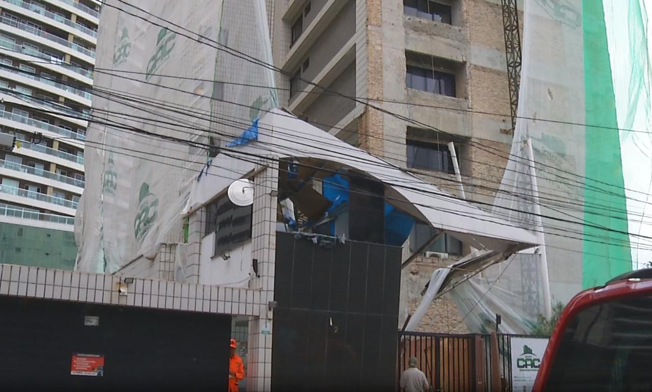 Acidente em prédio na Praia de Iracema