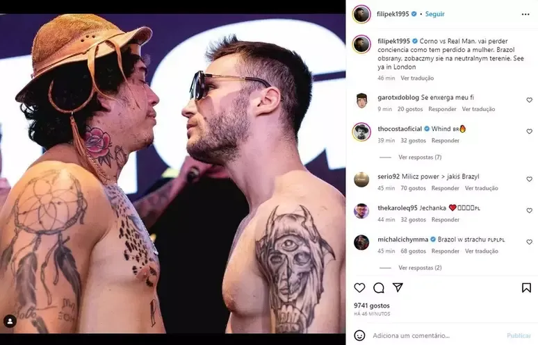 Adversário de Whindersson Nunes afronta humorista nas rede sociais e o chama de 'corno'