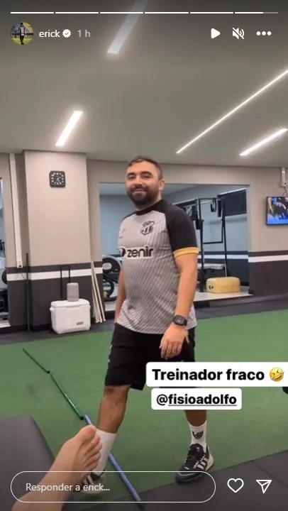 Publicação de Erick nas redes sociais