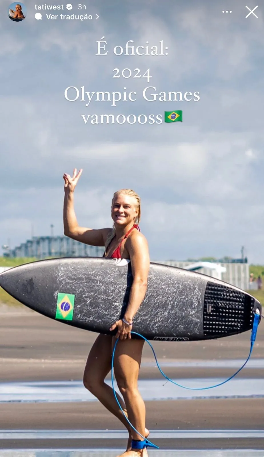 Tati West é a primeira brasileira classificada para as Olimpíadas de 2024 em Paris