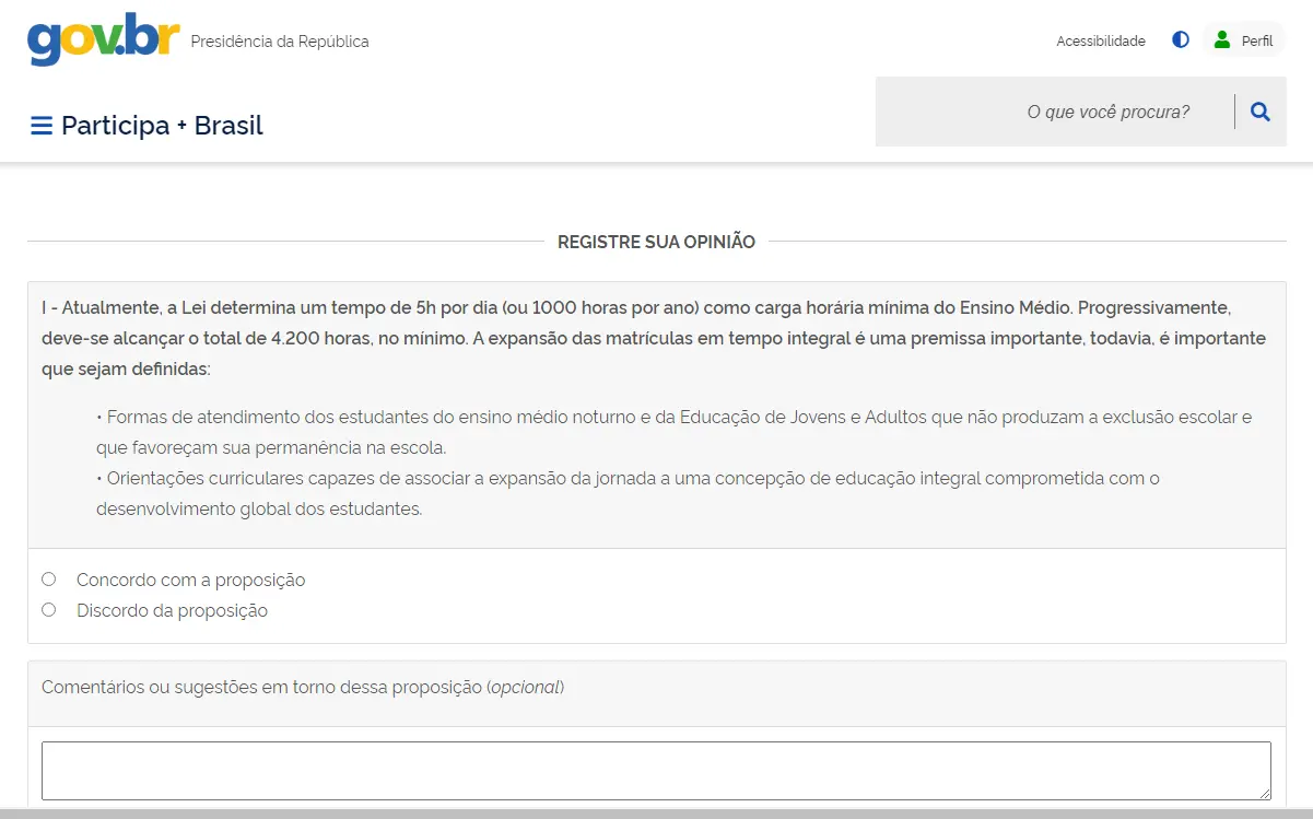 consulta novo ensino médio