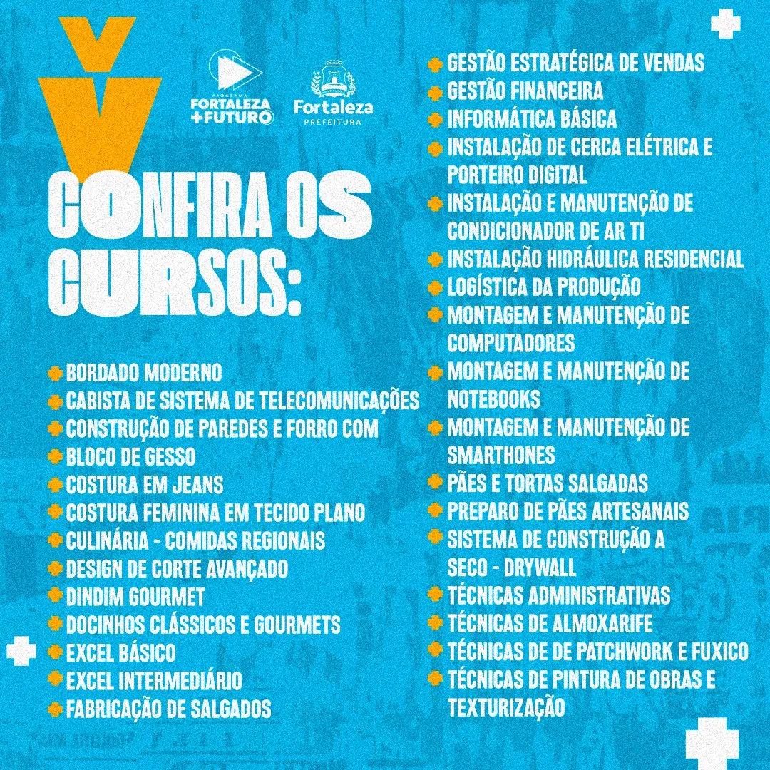 Cursos para o mês de maio