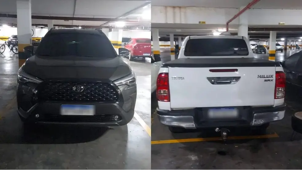 Dois carros de luxo foram apreendidos pela Polícia