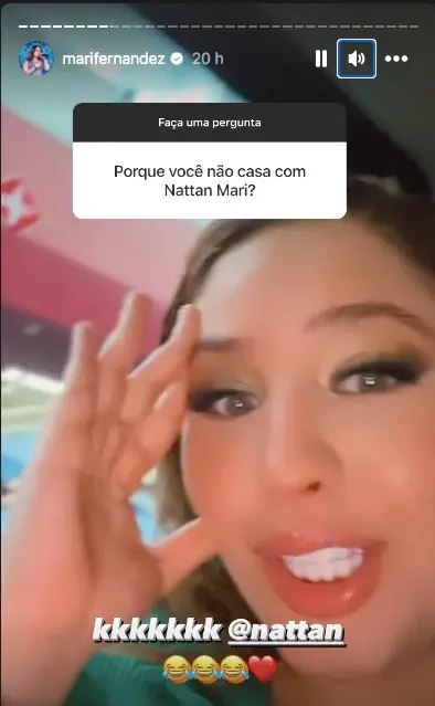 reprodução de storie de mari fernandez
