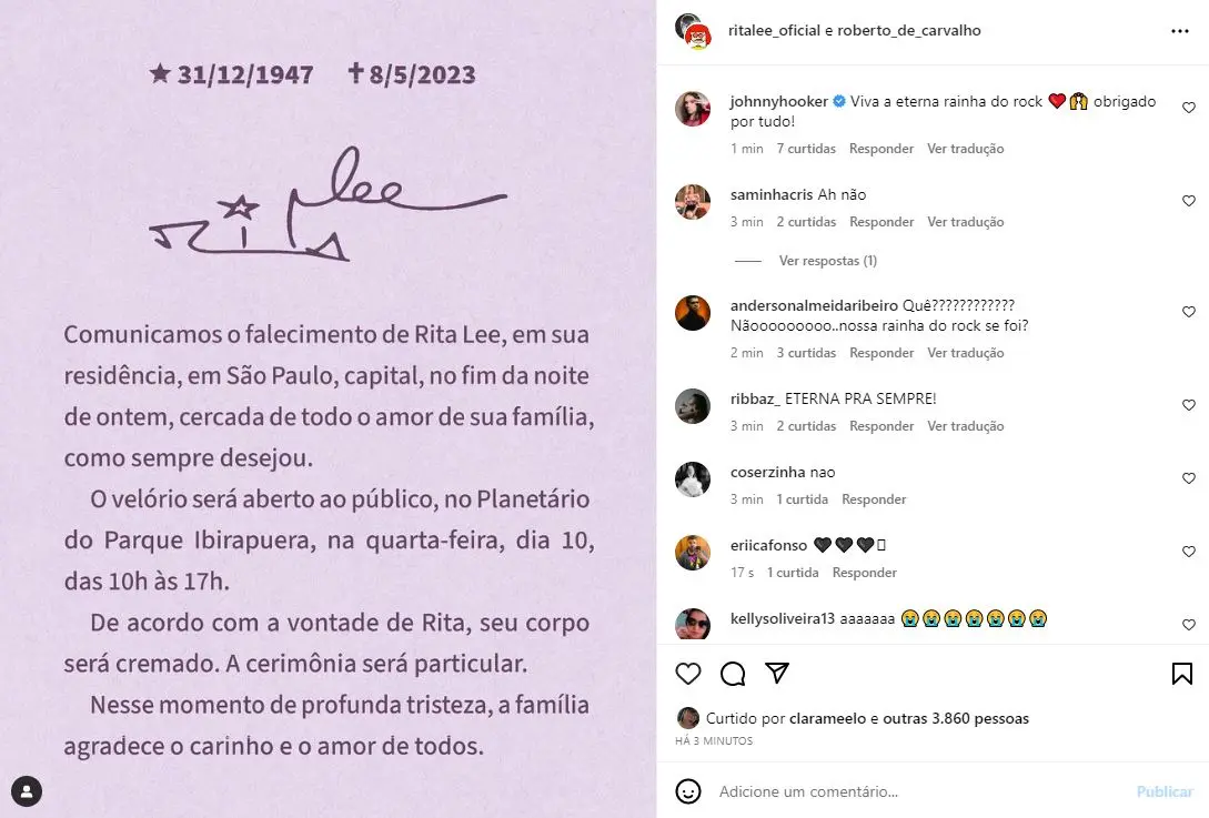 instagram de rita lee