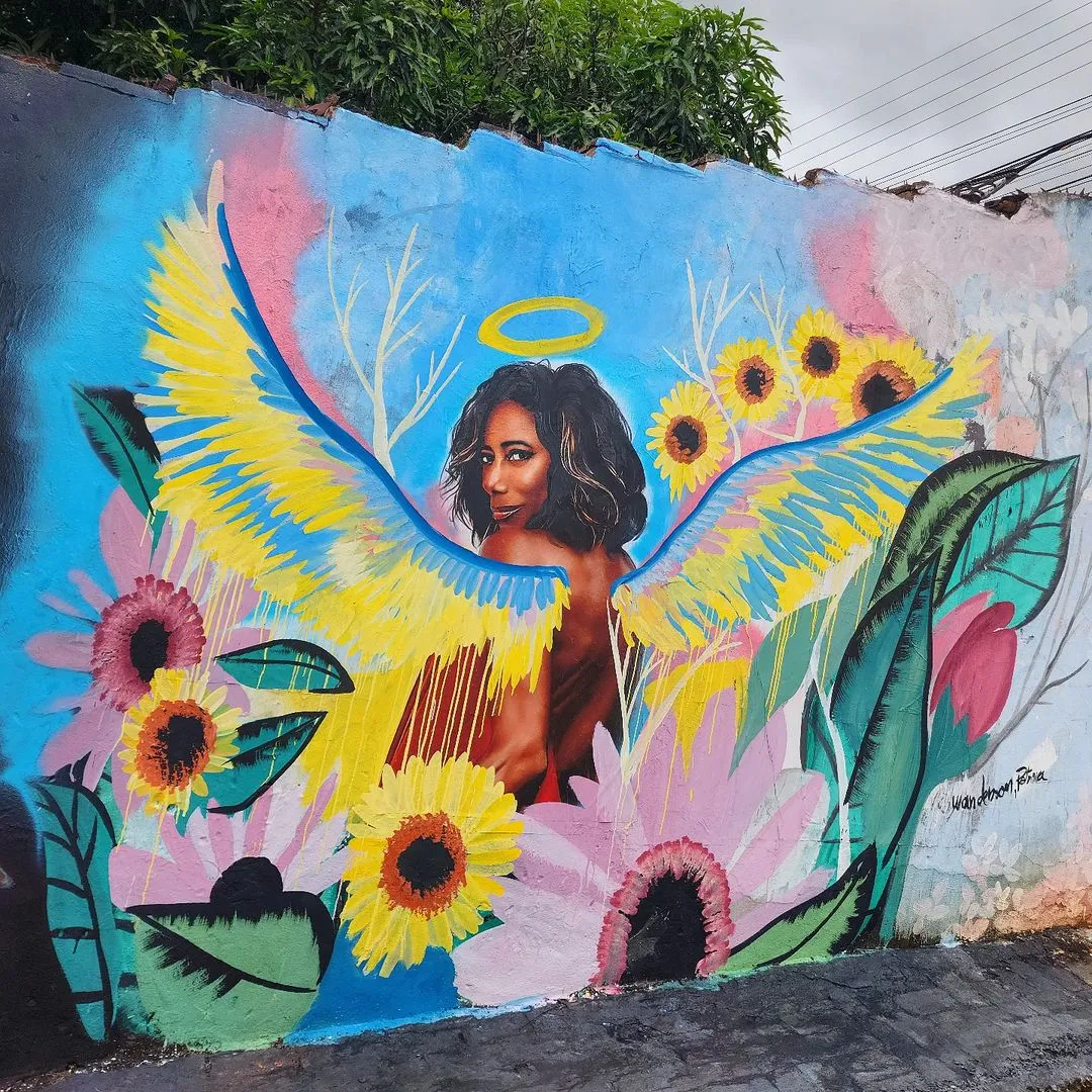Mural em homenagem a Glória Maria