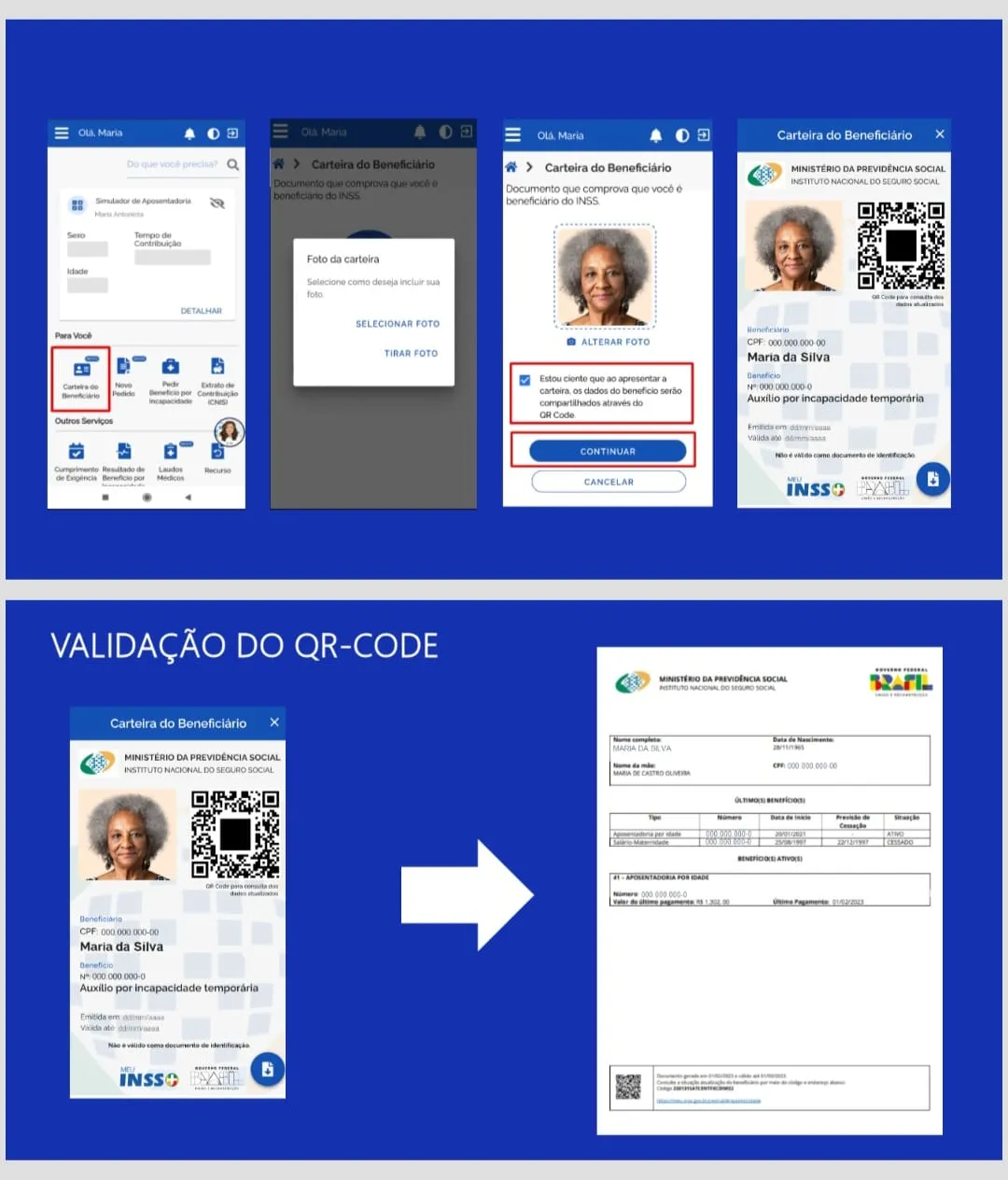 Carteira virtual deve ser emitida no aplicativo Meu INSS
