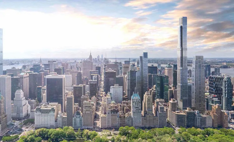 O moderníssimo Central Park Tower é um dos que mais fazem pressão sobre o solo