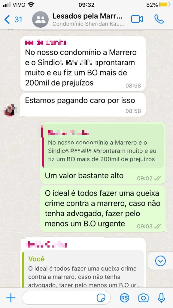 Vítimas fizeram um grupo no WhatsApp para compartilhar informações sobre os golpes