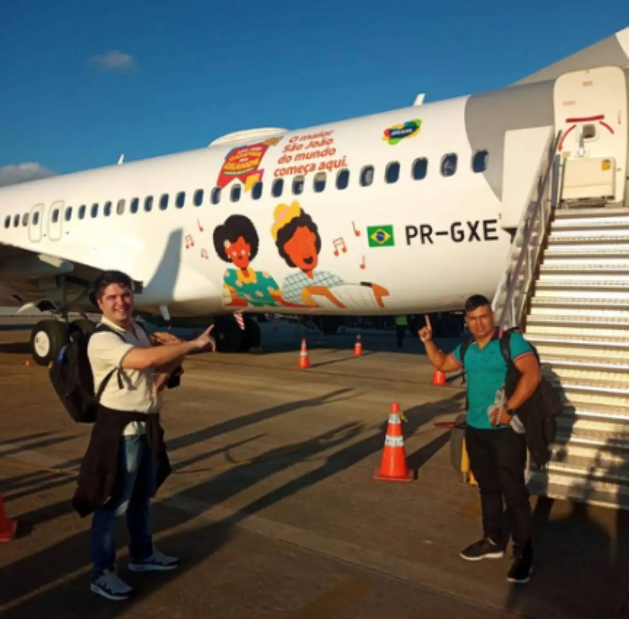 Chegada em Campina Grande com o Avião do Forró