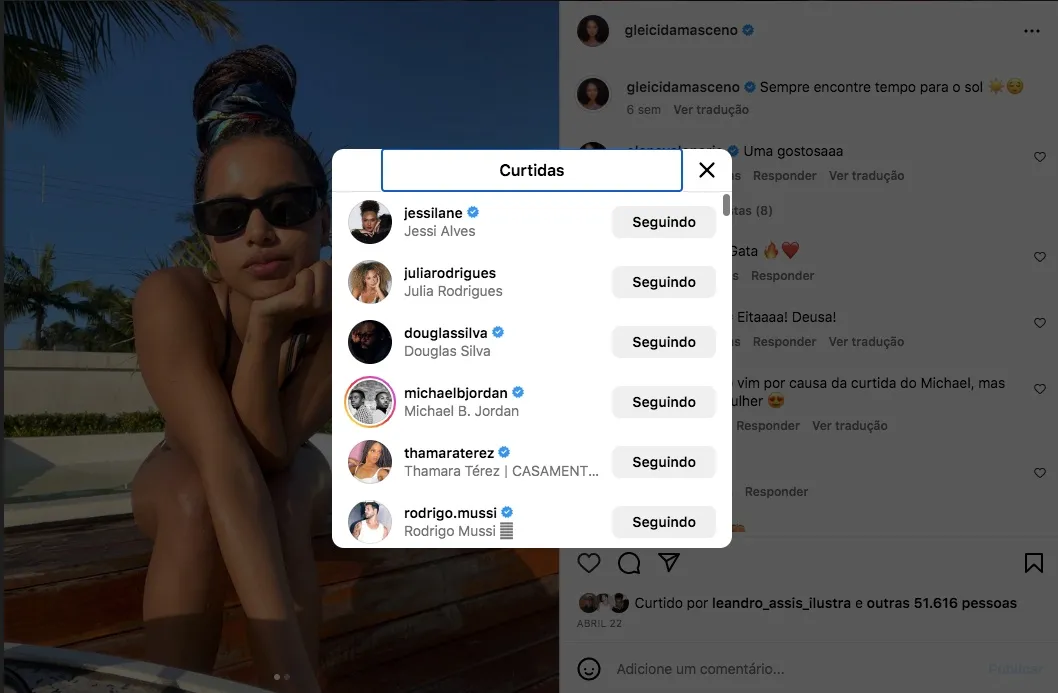 Fãs encontraram a curtida de Michael B. Jordan no Instagram