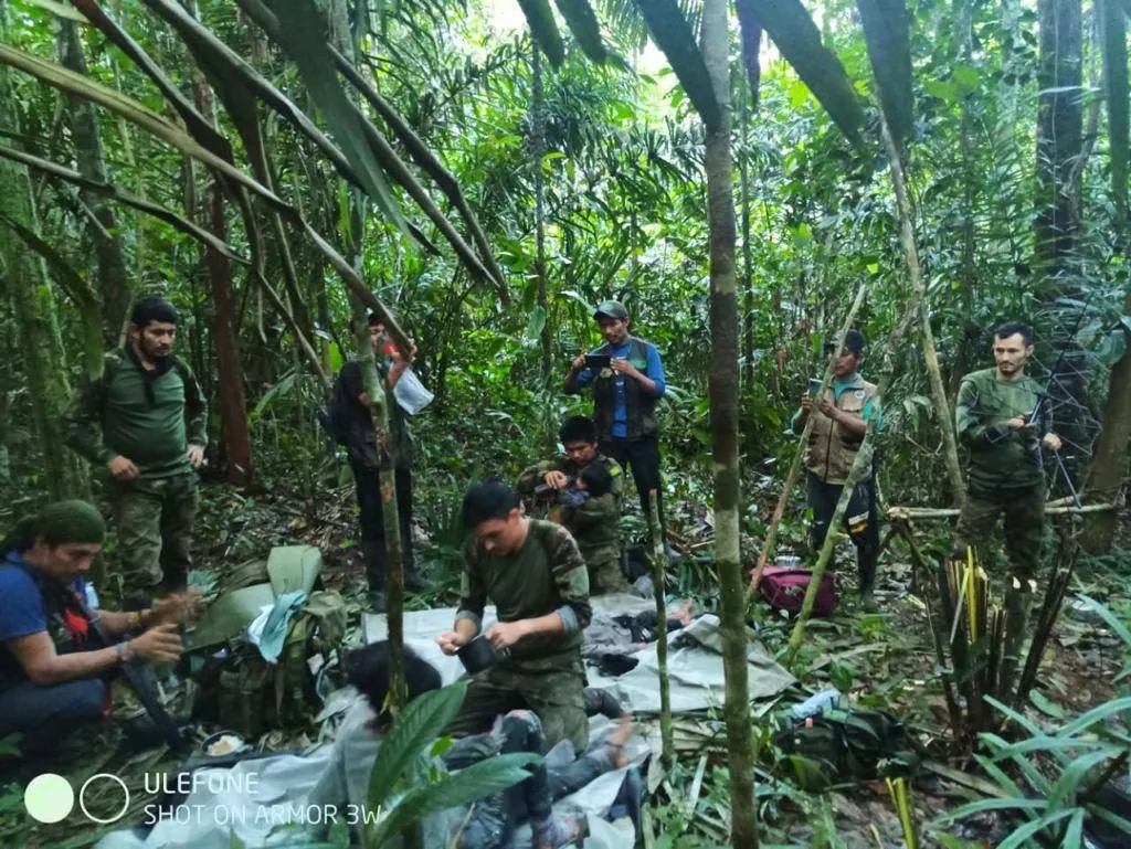 Presidente da Colômbia compartilhou imagem do resgate das crianças