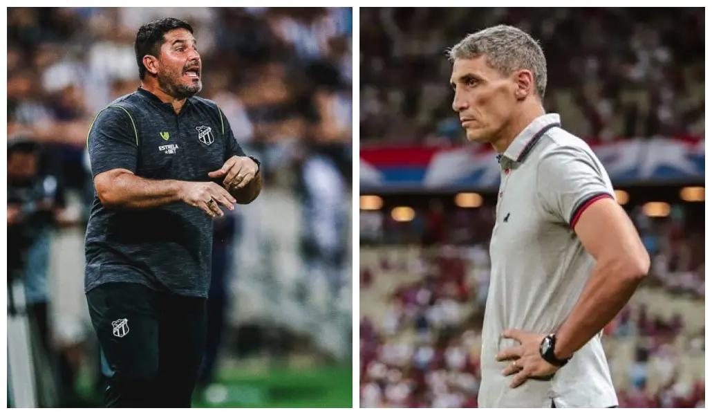 Montagem com fotos de Barroca e Vojvoda