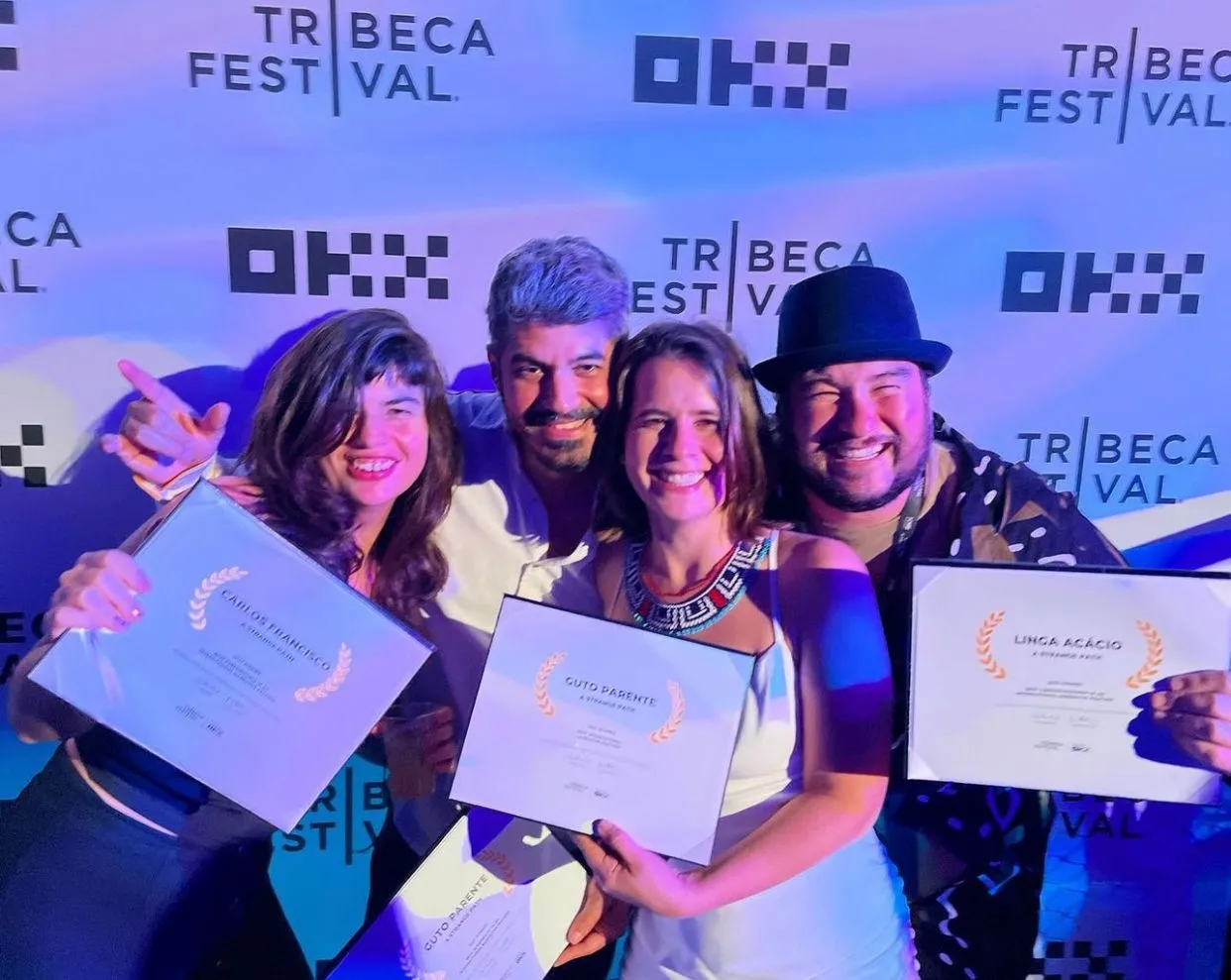 Parte da equipe do filme no Festival de Tribeca (EUA)