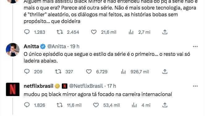 Anitta critica série da Netflix e perfil do serviço de streaming