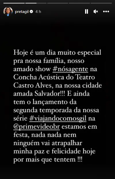 Captura de tela de stories do instagram