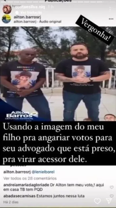 Em um dos prints, Monique diz que é uma 