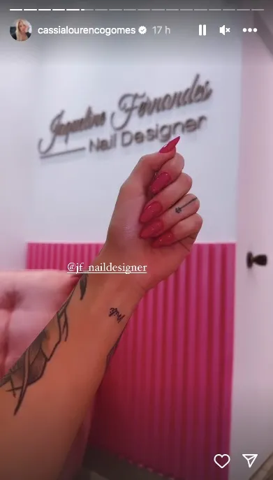 Ela escreveu “Mili” em homenagem ao jogador