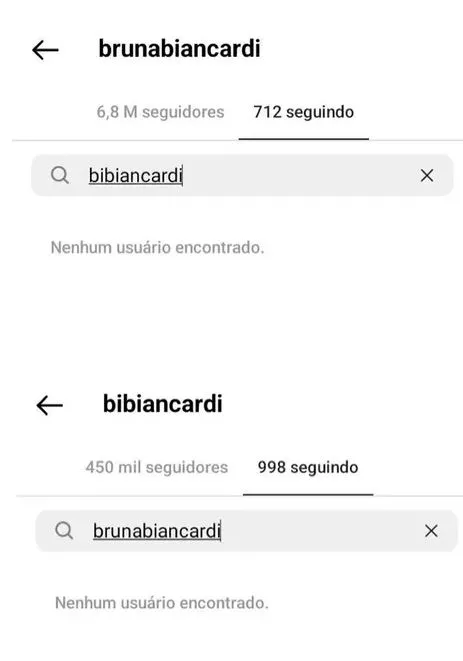 Bruna e Bianca Biancardi deixaram de se seguir no Instagram