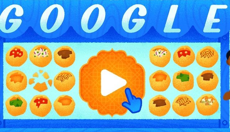 Doogle do Google com jogo de Pani Puri