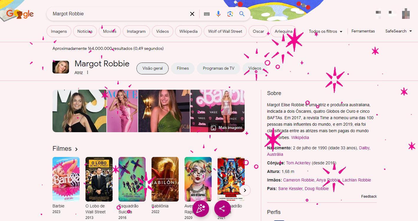 Ação promocional do Google para o filme Barbie