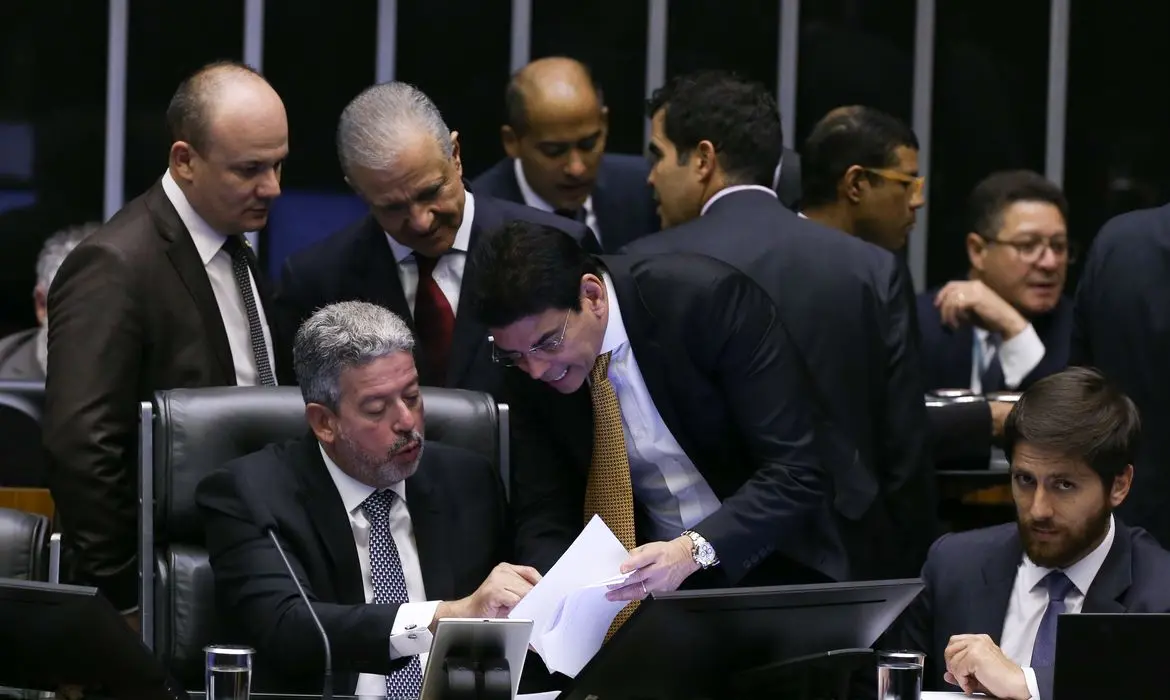 Registro da votação do Arcabouço fiscal na Câmara dos Deputados, em maio