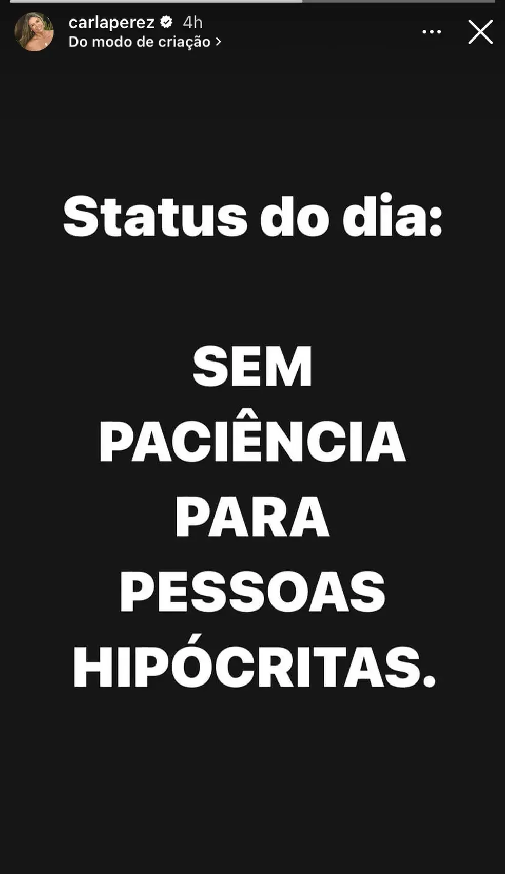 reprodução de storie de carla perez