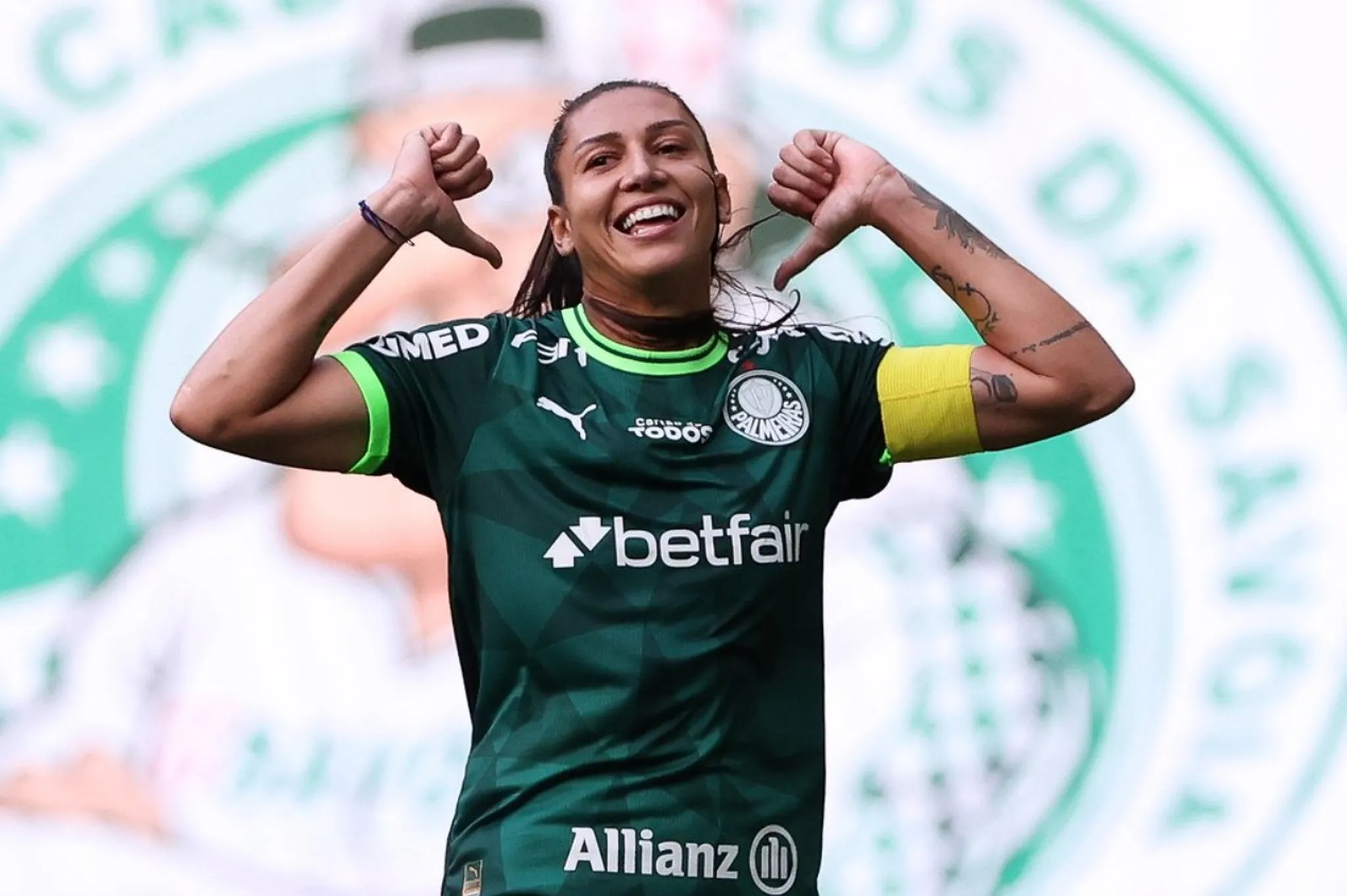 Bia Zaneratto, atacante da seleção brasileira, defende o Palmeiras no Brasileirão Série A1