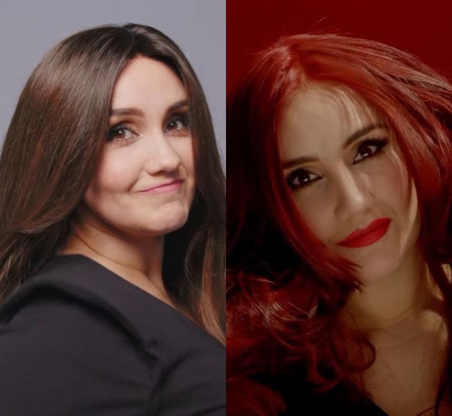 Antes e depois da cantora e atriz Dulce Maria