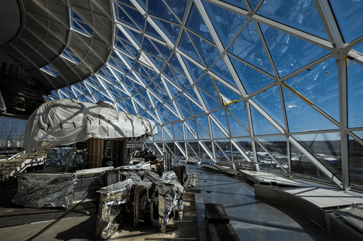 Vista de cúpula de vidro promete tirar o fôlego dos tripulantes