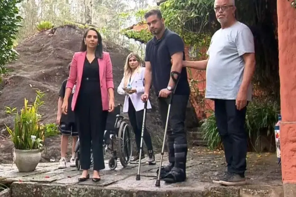 Ator Sidney Sampaio concedeu entrevista ao Domingo Espetacular