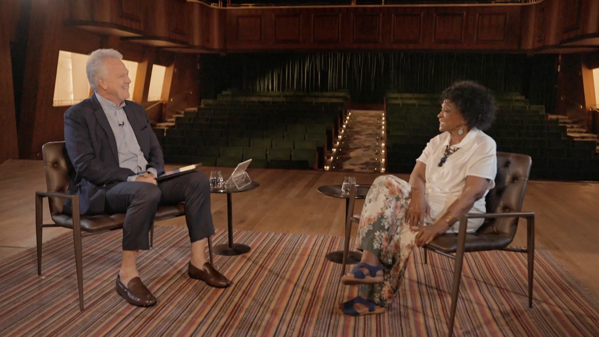 Léa Garcia no program Conversa com o Bial, da TV Globo