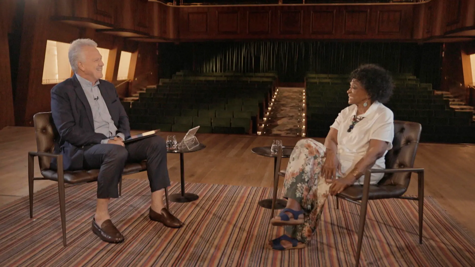 Léa Garcia no program Conversa com o Bial, da TV Globo