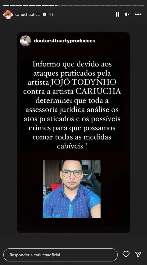 A influenciadora respondeu os stories de Jojo Todynho nesta sexta-feira (25)
