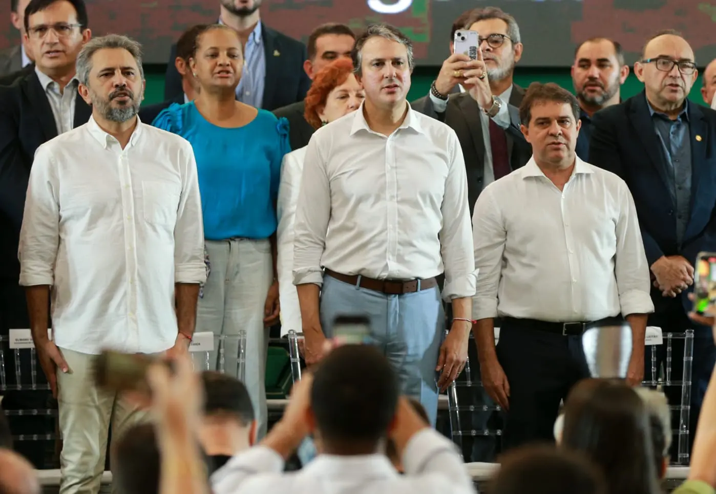 Elmano de Freitas, Camilo Santana e Evandro Leitão