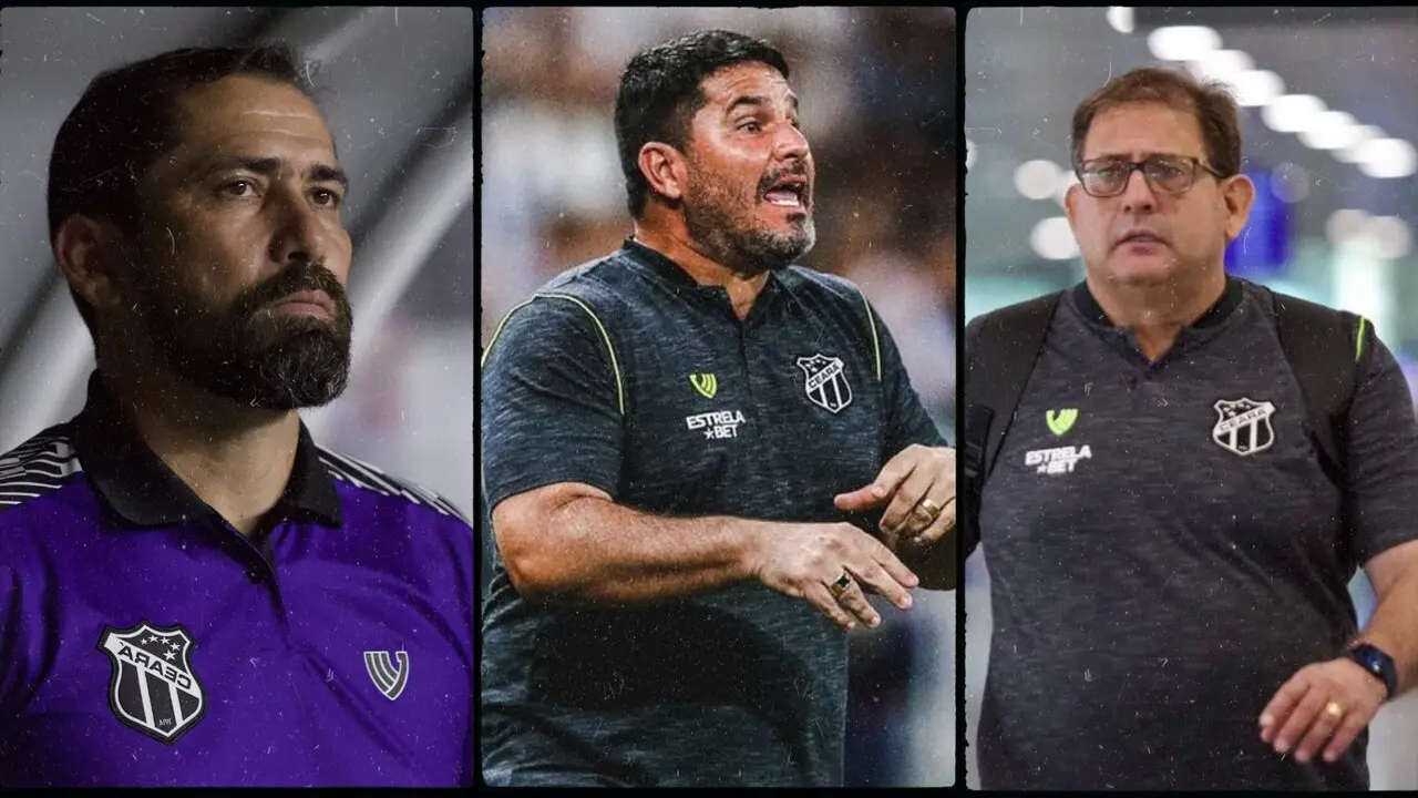 Montagem com fotos de Morínigo, Barroca e Guto