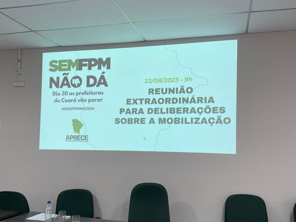 Banner da mobilização dos prefeitos do ceará