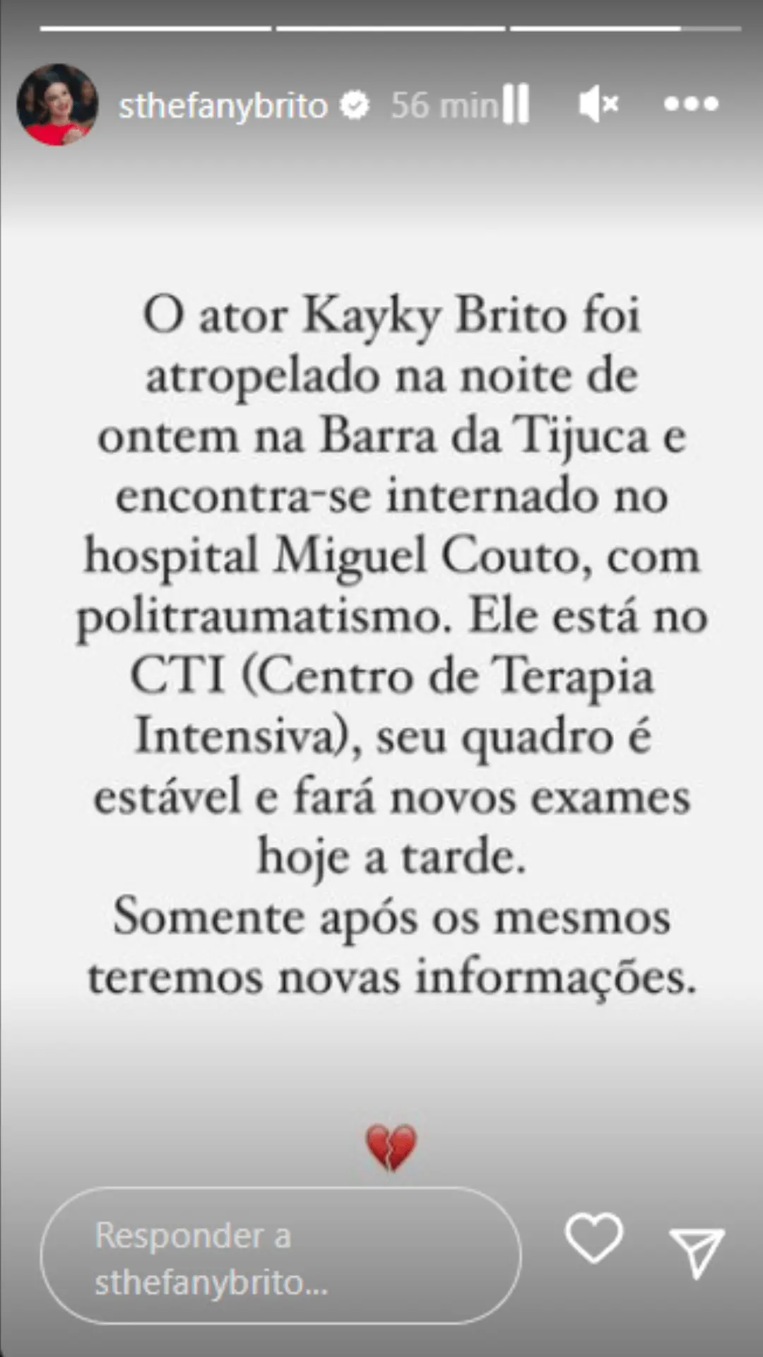 Sthefany Brito, Kayky Brito, acidente