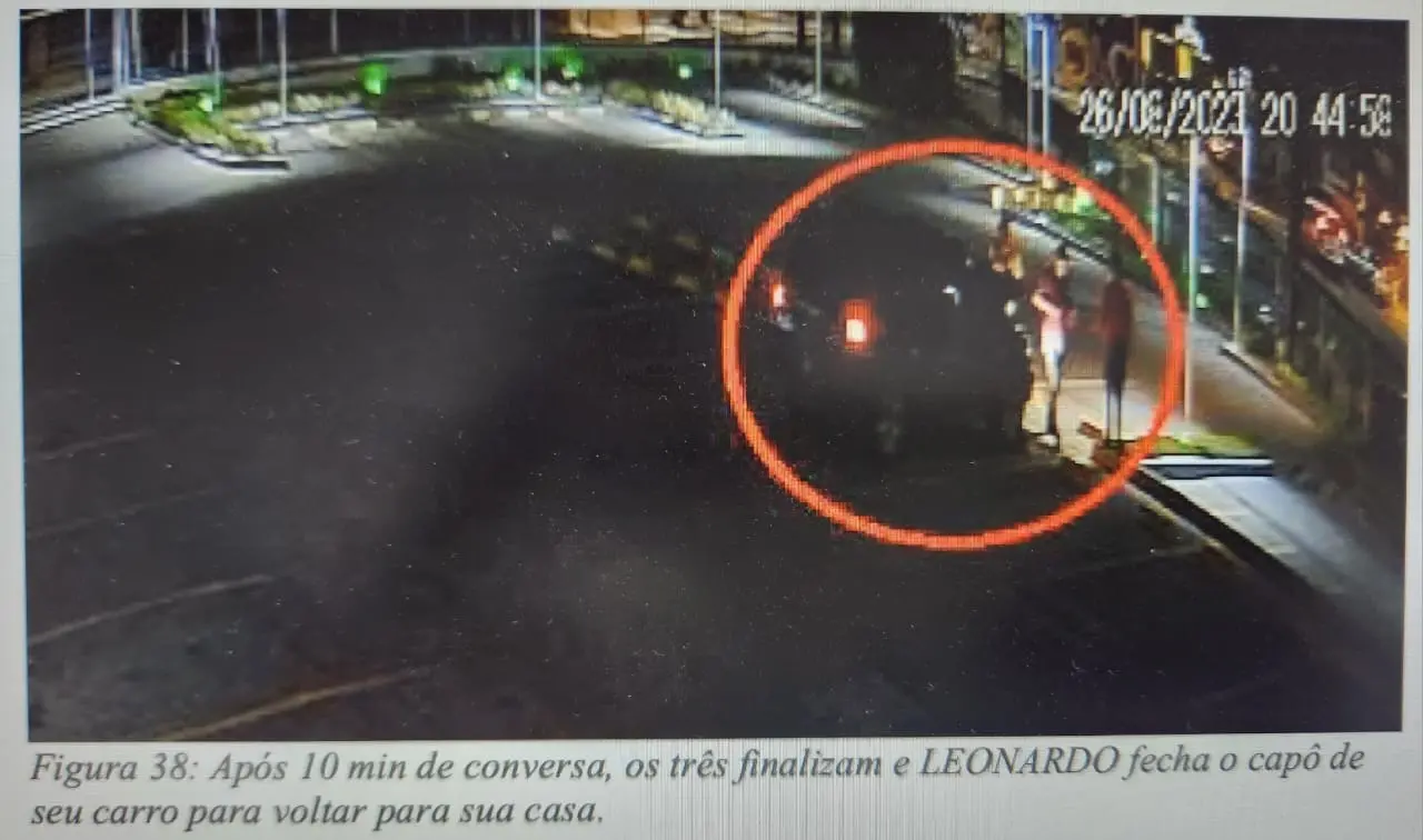 A Polícia Civil teve acesso a imagens de câmeras de um estacionamento de um shopping, localizado em Aquiraz