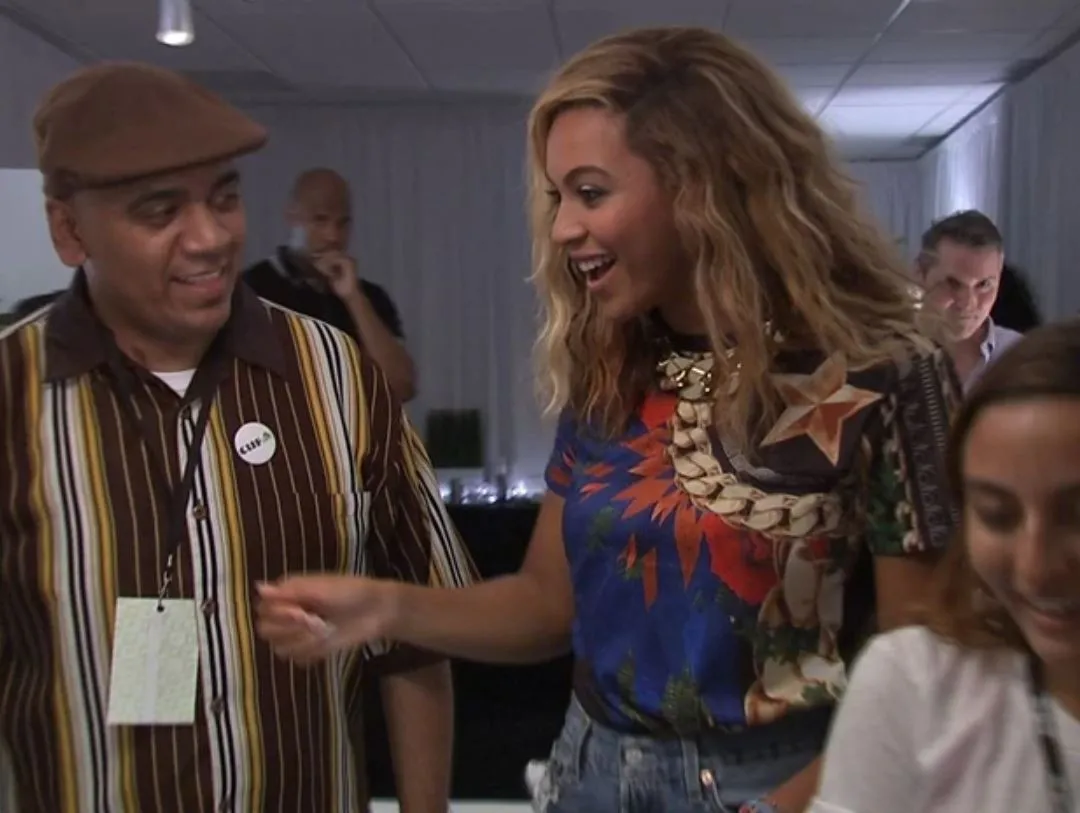 Beyoncé e Preto Zezé, presidente da Central Única das Favelas (Cufa)