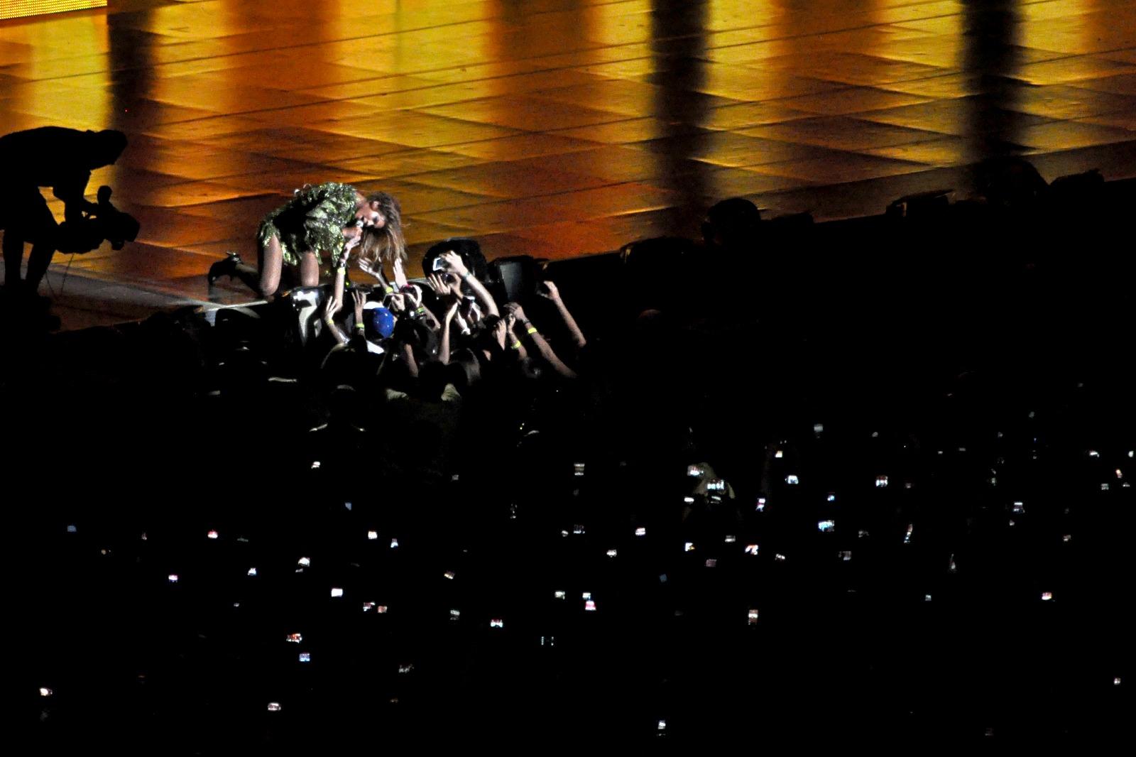 Beyoncé no palco da Arena Castelão