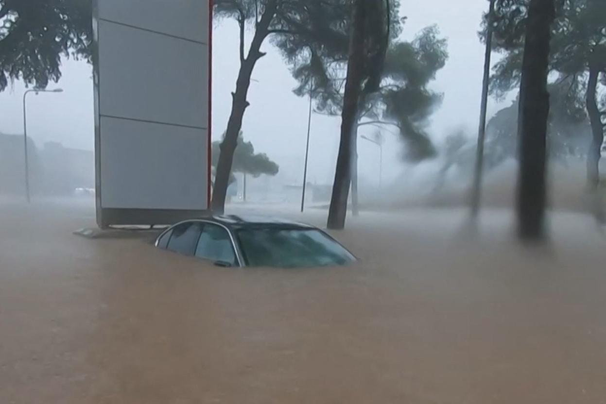 Carros ficaram submersos após Tempestade Daniel, na Líbia