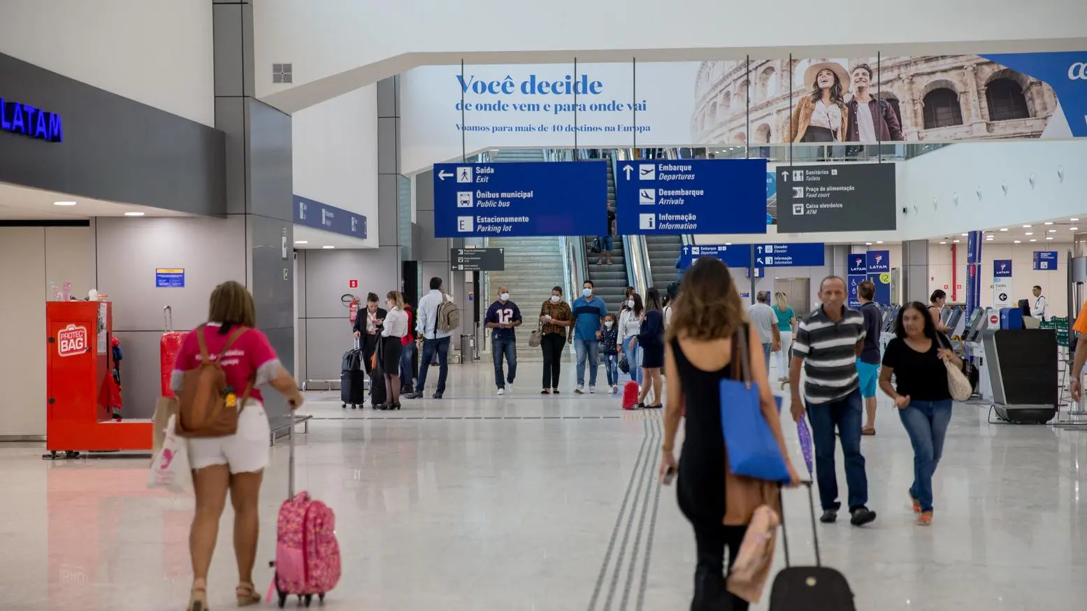 Foto do saguão do aeroporto