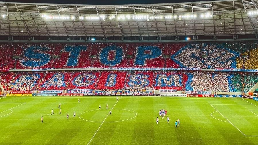 Imagem do mosaico exibido pela torcida do Fortaleza