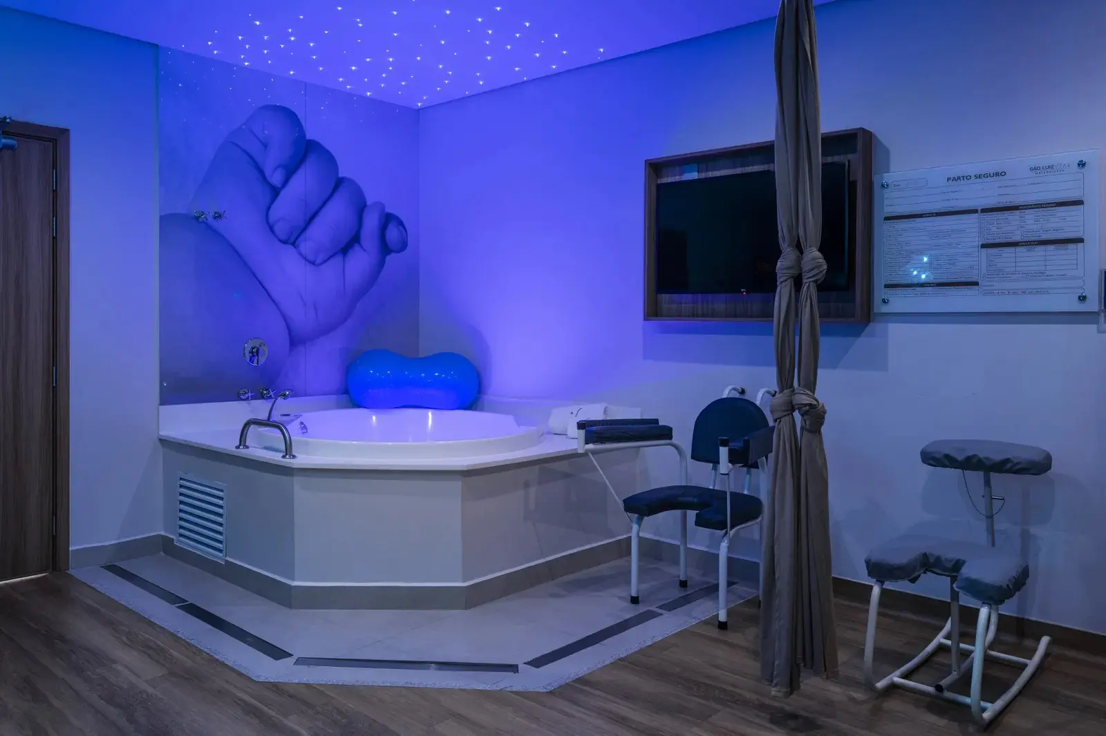 quarto da maternidade São Luiz Star, onde Bruna Biancardi deu à luz a filha de Neymar