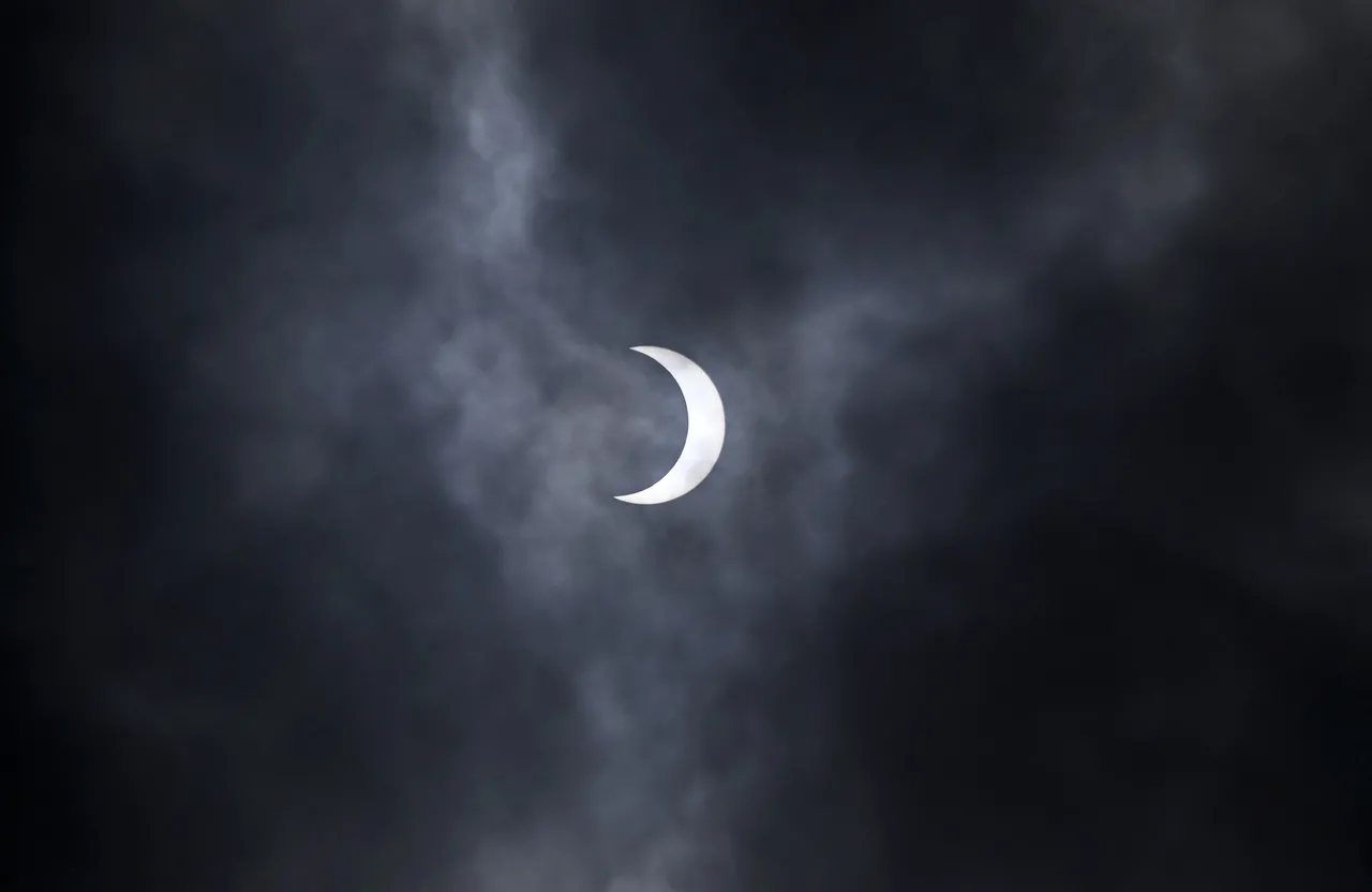 Eclipse solar na Cidade do México, no México
