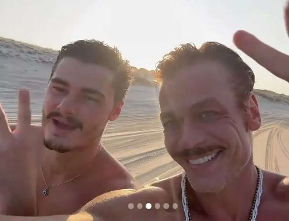 Fábio Assunção e o filho, João