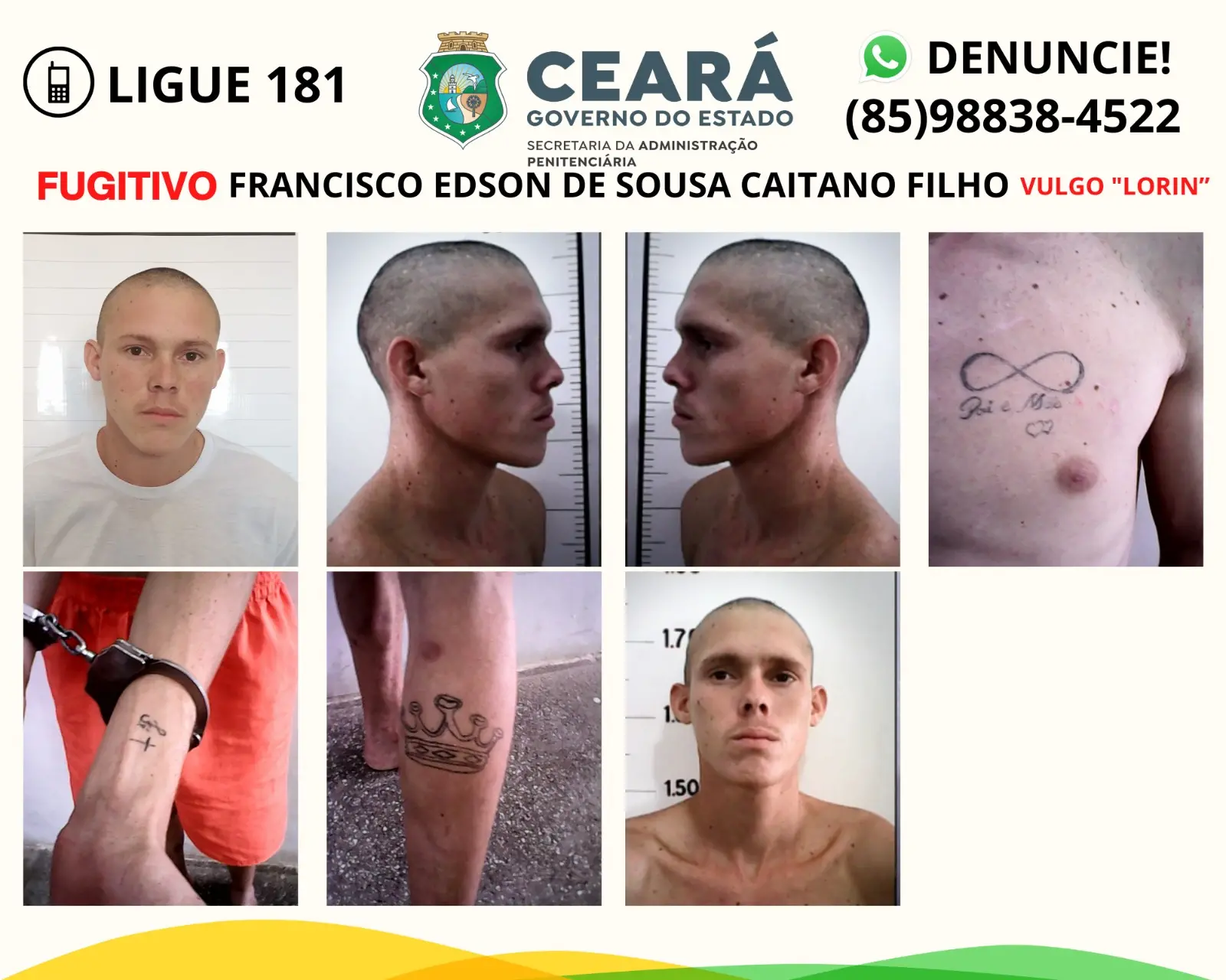 Francisco Edson, conhecido como 'Lorin', responde por um roubo