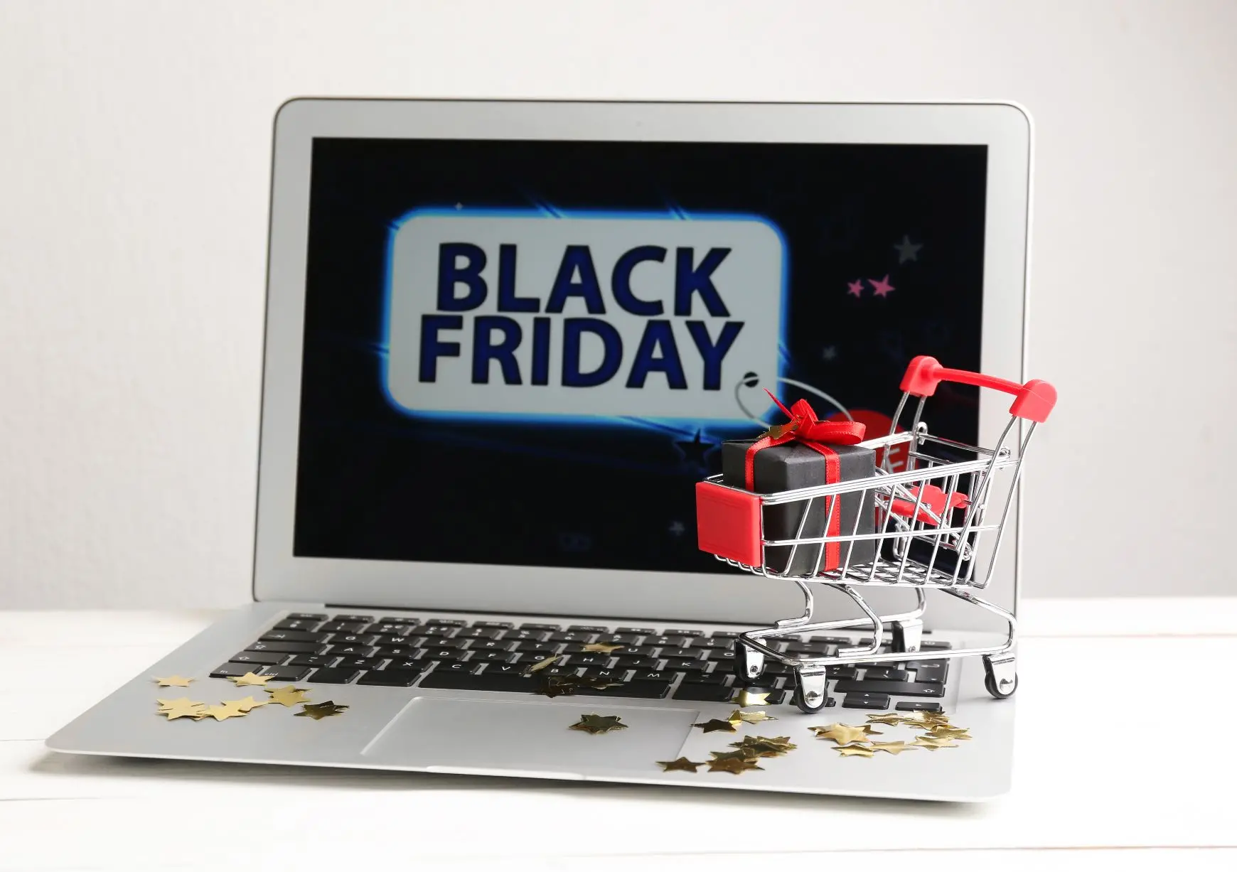 Carrinho de compras na Black Friday