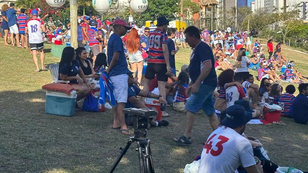 A torcida do Fortaleza faz festa na capital cearense às vésperas da final da Copa Sul-Americana